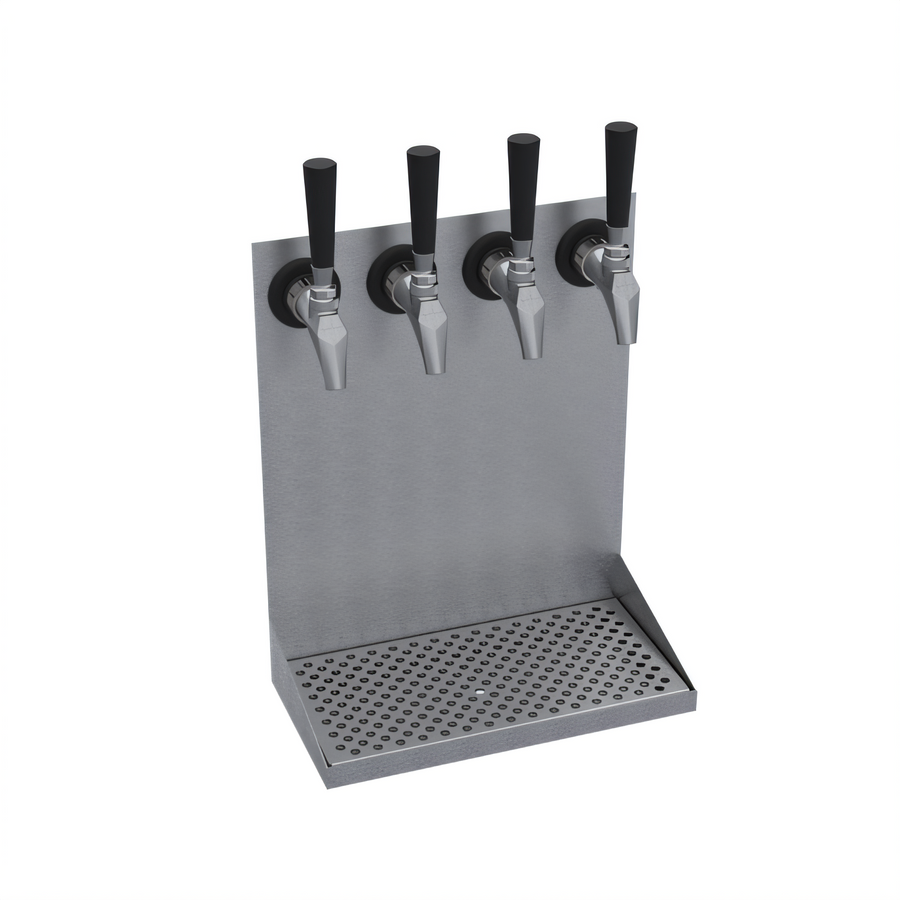 Product image #1 for Krowne Wall Mounted Drip Tray for 4 Faucets, 15-Inch Brushed Stainless Steel
