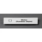 Thumbnail image #1 for Cambro Camrack® CECWT6000 Dishwasher Rack Extender ID Clip, 5"L x 1-9/16"H, Snap-On, Pre-Printed Water (Tumbler Style) Case of 6