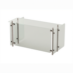 Thumbnail image #1 for Advance Tabco STFC-12-48 Cafeteria-Style Single-Sided Food Shield, Fixed Front Glass, Glass Top Shelf, Stainless Steel Frame, 48 x 12 x 18 in