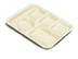 Thumbnail image #1 for Carlisle Left-Handed 6-Compartment Rectangular Tray, 13-7/8 x 10 Inches, Tan Polypropylene