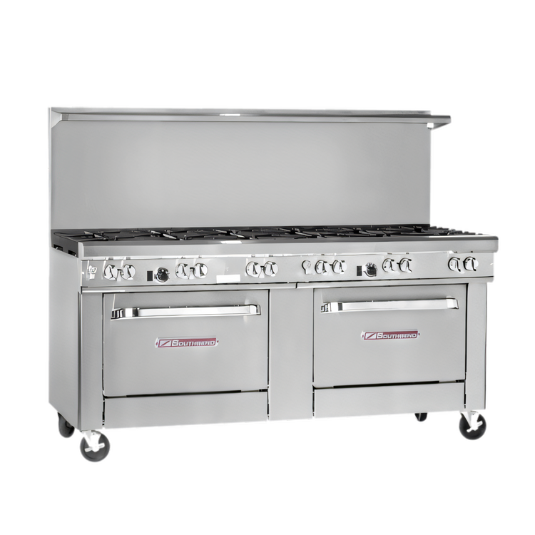 Product image #1 for Southbend Ultimate 72-Inch Gas Restaurant Range with 6 Non-Clog Burners, 36-Inch Griddle, and 2 Standard Ovens