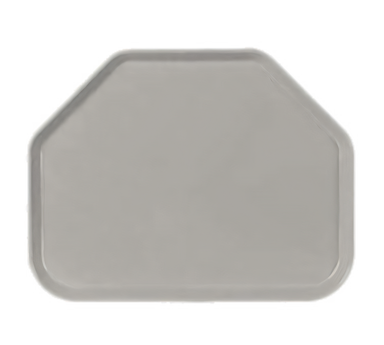 Product image #1 for Carlisle Glasteel Trapezoid Fiberglass Cafeteria Tray, 18 x 14 Inches, Smoke Gray