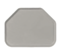 Carlisle Glasteel Trapezoid Fiberglass Cafeteria Tray, 18 x 14 Inches, Smoke Gray