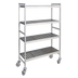 Thumbnail image #1 for Fermostock 4-Tier Mobile Shelving Unit with Removable Polymer Inserts, 26