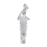 Bar Maid Premium 1-1/4 Oz Clear Flip-Top No-Collar Measured Liquor Pourer, Pack of 12