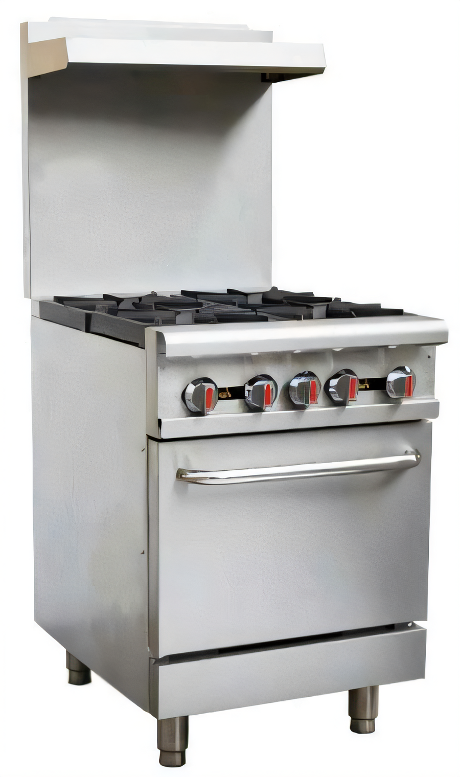 Product image #1 for Sapphire 24-Inch Gas Restaurant Range with 4 Open Burners and Standard Oven