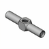 Thumbnail image #1 for Polished Chrome-Plated Brass Mixing Chamber Tee, 3/8