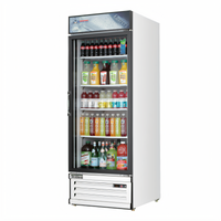 Everest Refrigeration Reach-In Glass Door Merchandiser Refrigerator, 25 Cu. Ft., 1-Section, Bottom-Mount, White