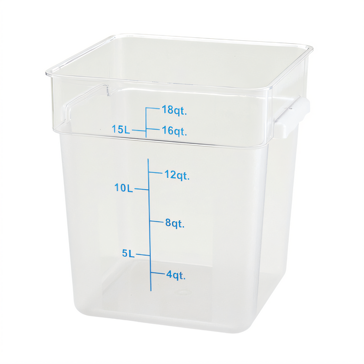 Product image #1 for Winco 18 Qt Translucent Square Polypropylene Food Storage Container