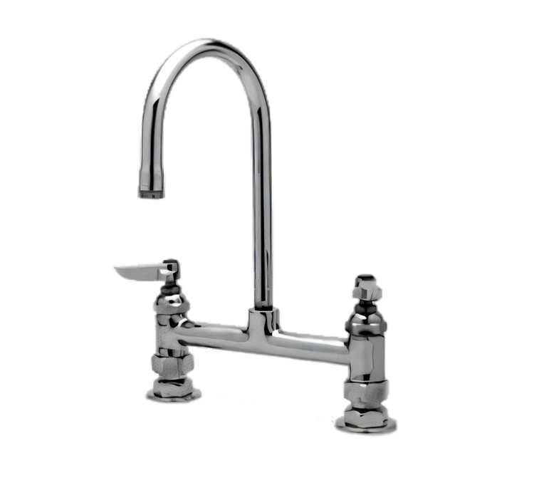 Product image #1 for Deck-Mount Manual Faucet, Rigid Base Only, 8-Inch Centers, No Spout, Low Lead