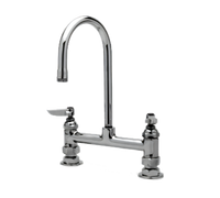 Deck-Mount Manual Faucet, Rigid Base Only, 8-Inch Centers, No Spout, Low Lead