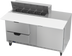 Thumbnail image #1 for Beverage-Air 60-Inch Two-Section Sandwich Top Refrigerated Counter with 1 Door, 2 Drawers, and 10-Pan Top