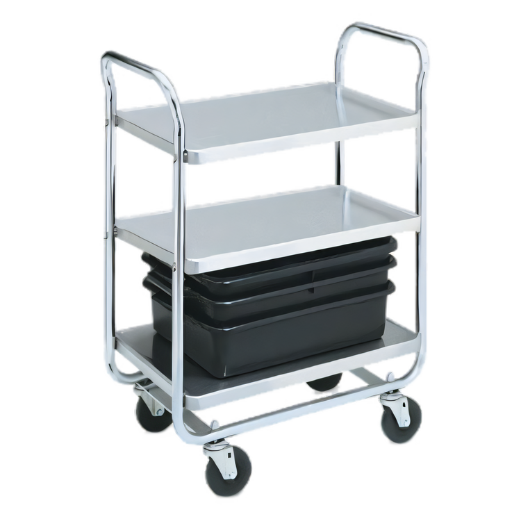 Product image #1 for Vollrath Thrift-I-Cart 3-Shelf Chrome-Plated Steel Bussing Cart, 500 lb Capacity