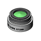 Thumbnail image #1 for T&S Brass B-0199-09-LF15 Laminar Flow Faucet Aerator, Vandal Resistant, 1.5 GPM, 15/16-27 UN Male Threads