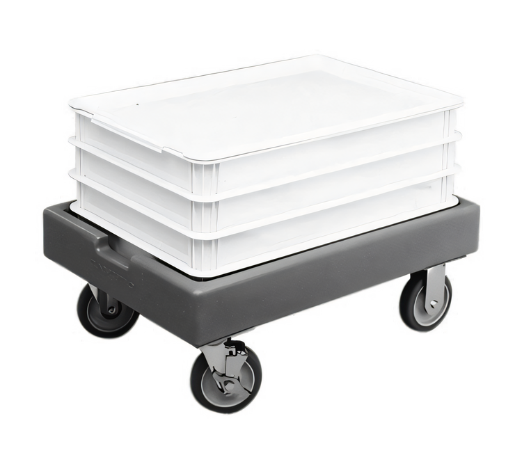 Product image #2 for Cambro Camdolly Pizza Dough Box Dolly with 5-Inch Casters, Charcoal Gray