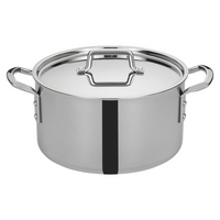 Tri-Gen 12 Qt Tri-Ply Induction-Ready Stainless Steel Stock Pot with Cover