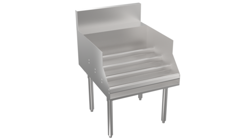 Product image #1 for Krowne Stadium Series Freestanding 24-Bottle 4-Step Stainless Steel Underbar Liquor Bottle Display Unit