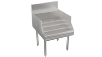 Krowne Stadium Series Freestanding 24-Bottle 4-Step Stainless Steel Underbar Liquor Bottle Display Unit