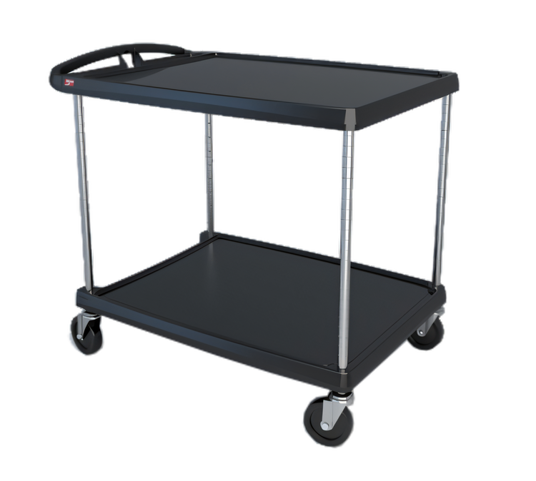 Product image #1 for Metro myCart Series 2-Shelf Polymer Utility Cart, Black, 400 lb Capacity