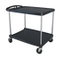 Thumbnail image #1 for Metro myCart Series 2-Shelf Polymer Utility Cart, Black, 400 lb Capacity