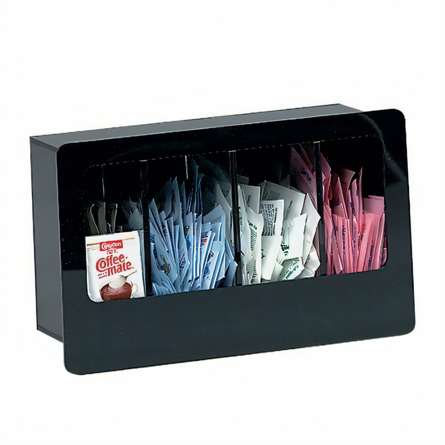 Product image #1 for Built-In 4-Section Coffee Condiment Organizer, Black Acrylic