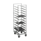 Thumbnail image #1 for Channel Manufacturing T437A Aluminum Cafeteria Tray Rack, 40-Tray Capacity, End-Load, 14 x 18-Inch Trays, 5-Inch Swivel Casters
