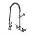 Thumbnail image #1 for T&S Brass EasyInstall Wall-Mount Pre-Rinse Unit with Spring Action Gooseneck, 44-Inch Hose, and 1.15 GPM Spray Valve