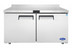 Thumbnail image #1 for Atosa 60.2-Inch Two-Section Worktop Freezer with Backsplash, 17.2 Cu. Ft., Solid Doors, Stainless Steel