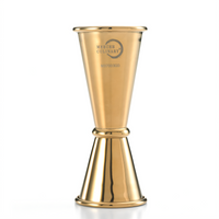 Barfly Japanese Style Gold-Plated Stainless Steel Jigger, 1 oz and 1-1/2 oz