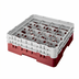 Thumbnail image #2 for Cambro Camrack Full-Size 16-Compartment Glass Rack with 2 Extenders, Cranberry