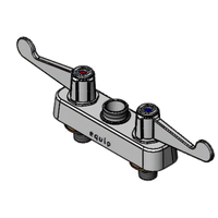 Low-Lead ADA-Compliant 4-Inch Center Deck-Mount Workboard Faucet with Swivel Outlet
