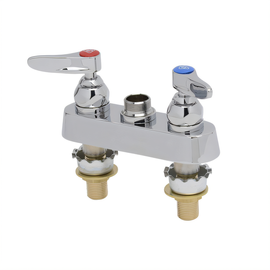 Product image #1 for T&S Brass B-1110-XS-LNM Deck Mount Workboard Faucet, 4-Inch Centers, Less Nozzle