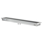 Thumbnail image #1 for Koolmore KM-FTG-1254 Commercial Stainless Steel Floor Trough Drain with Subway-Style Grating, 3-Degree Angled Basin and Removable Drain Baskets