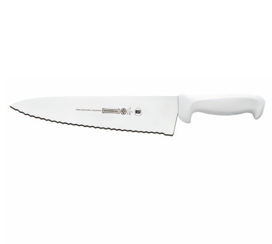 Product image #1 for Mundial 10-Inch Serrated Sandwich Knife with White Polypropylene Handle