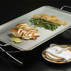 Thumbnail image #1 for American Metalcraft GSST2514 Rectangular X-Leg Stainless Steel Griddle Stand, 26-1/4 x 14 x 4-1/4 Inches