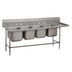 Thumbnail image #1 for Advance Tabco Regaline 4-Compartment Commercial Sink with Right-Hand 36-Inch Drainboard, 16 x 20-Inch Bowls, 14-Gauge 304 Stainless Steel