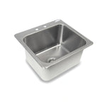 Thumbnail image #1 for John Boos Pro-Bowl PB-DISINK201612 Single-Compartment Drop-In Stainless Steel Sink, 20 x 16 x 12-Inch Bowl, Basket Drain