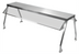 Thumbnail image #1 for Serv-Ware Double-Sided Stainless Steel Sneeze Guard for Food Bars