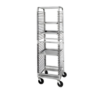 Channel Manufacturing Aluminum End-Load Wire Slide Bun Pan Rack on 5-Inch Swivel Casters, 18-Pan Capacity