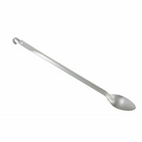 Winco 21-Inch Solid Heavy-Duty Stainless Steel Basting Spoon with Hang Hook