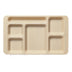Thumbnail image #2 for Cambro Camwear 6-Compartment Rectangular Polycarbonate Cafeteria Tray, 9 x 15 Inch, Translucent Blue