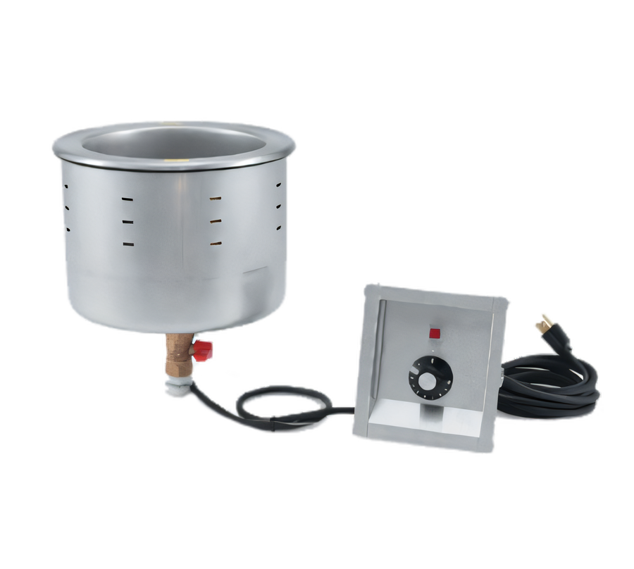 Product image #1 for Drop-In Insulated Wet-Operation Soup Well with Drain, 7-1/4 Qt Inset, Stainless Steel, 208-240V