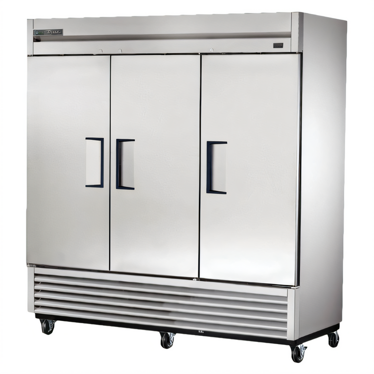 Product image #1 for True TS-72F-HC 3-Section Reach-In Freezer, -10°F, Stainless Steel Doors, Bottom-Mounted Self-Contained