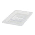Thumbnail image #1 for Winco Poly-Ware 1/4 Size Solid Handled Polycarbonate Food Pan Cover, Clear