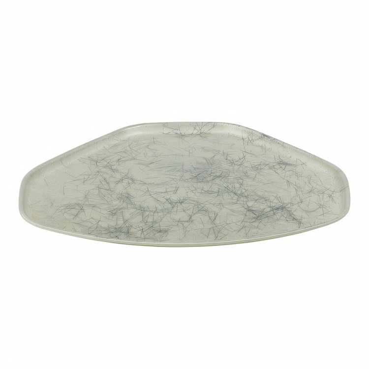 Product image #2 for Cambro Camtray Trapezoid Fast Food & Cafeteria Tray, 14-9/16 x 19-1/2 Inches, Fiberglass, Galaxy Antique Parchment Silver
