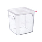 Thumbnail image #1 for CFS Brands Araven 31856 19 Qt Square Clear Polycarbonate Food Storage Container with Airtight Lid Case of 6
