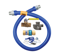 Dormont Blue Hose 1 Inch I.D. 24 Inch Moveable Gas Connector Deluxe Kit with SnapFast Quick-Disconnect