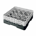 Thumbnail image #2 for Cambro Camrack Full-Size 16-Compartment Glass Rack with 2 Soft Gray Extenders, Black