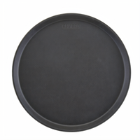Cambro Camtread 14-Inch Round Black Satin Non-Skid Fiberglass Serving Tray