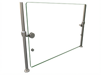 Hatco Flav-R-Shield ORBIT100-36 Full-Service Pass-Over Single-Sided Heat-Tempered Glass Food Shield, 1 Bay, 36 x 18 Inches